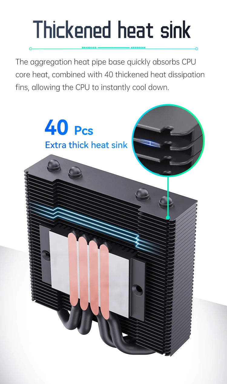 SNOWMAN MC45-4 ITX CPU Cooler Air 4 heat pipes cooling PC heat sink ARGB Fans PWM Intel LGA1851 1700 1200 1151 X99 2011 AM5 AM4