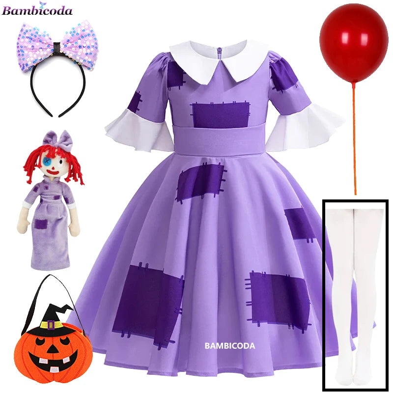 The Amazing Digital Circus Cosplay Costume Halloween Cartoon Circus Pomni Jax Ragatha Caine Jumpsuit Outfits Party Outfit