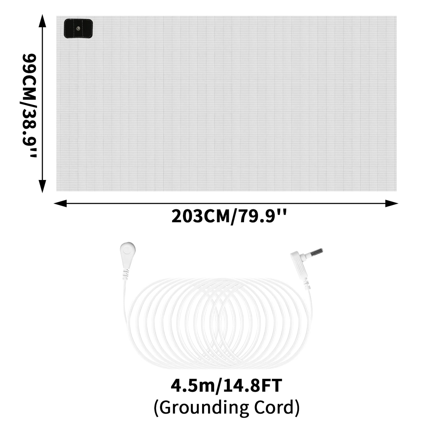 Grounding Bed Sheet Anti-static Grounding Sheet Conductive 95% Cotton and 5% Soft Silver Fiber Flat Sheets Sleep Bed Mat