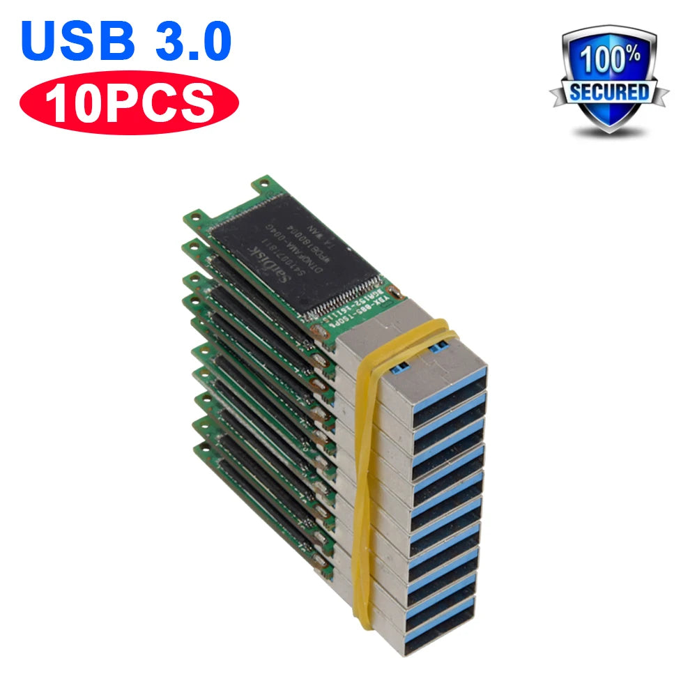 Wholesale Chip USB 3.0 Flash Memory 4GB 8GB 16GB 32GB 64GB 128G USB U Disk Semi-finished PCB Plate Pendrive Free Delivery