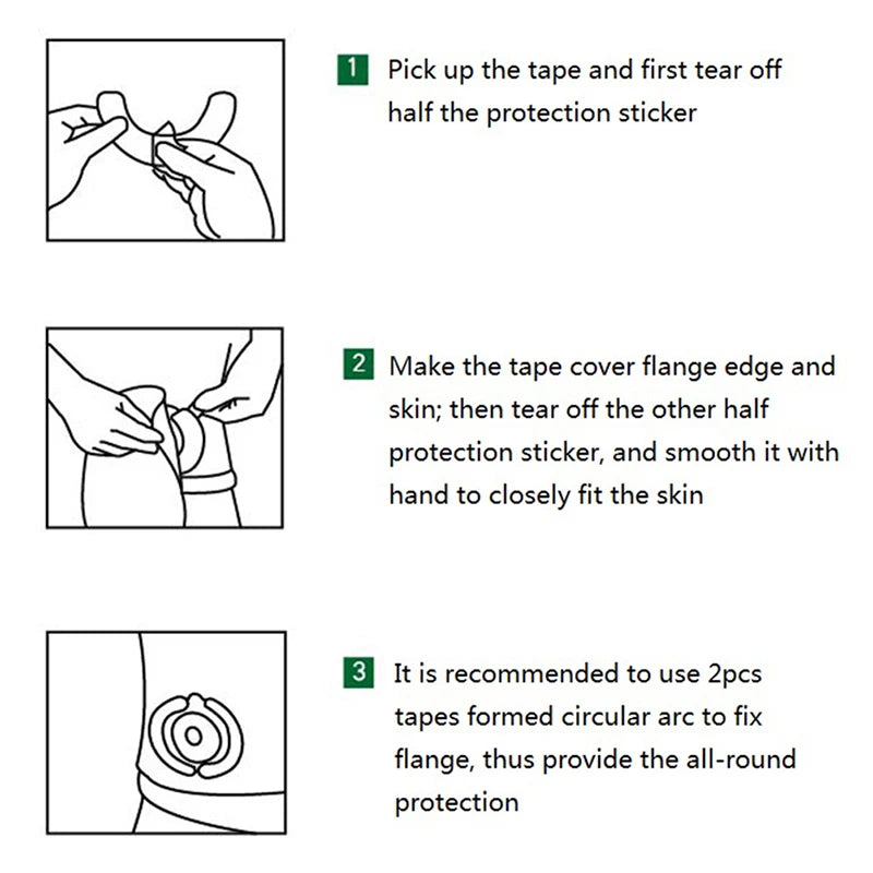 20 Pcs Elastic Ostomy Barrier Strips Hydrocolloid Waterproof Leak Skin Adhesive Ostomy Barrier Tape For Colostomy Bag