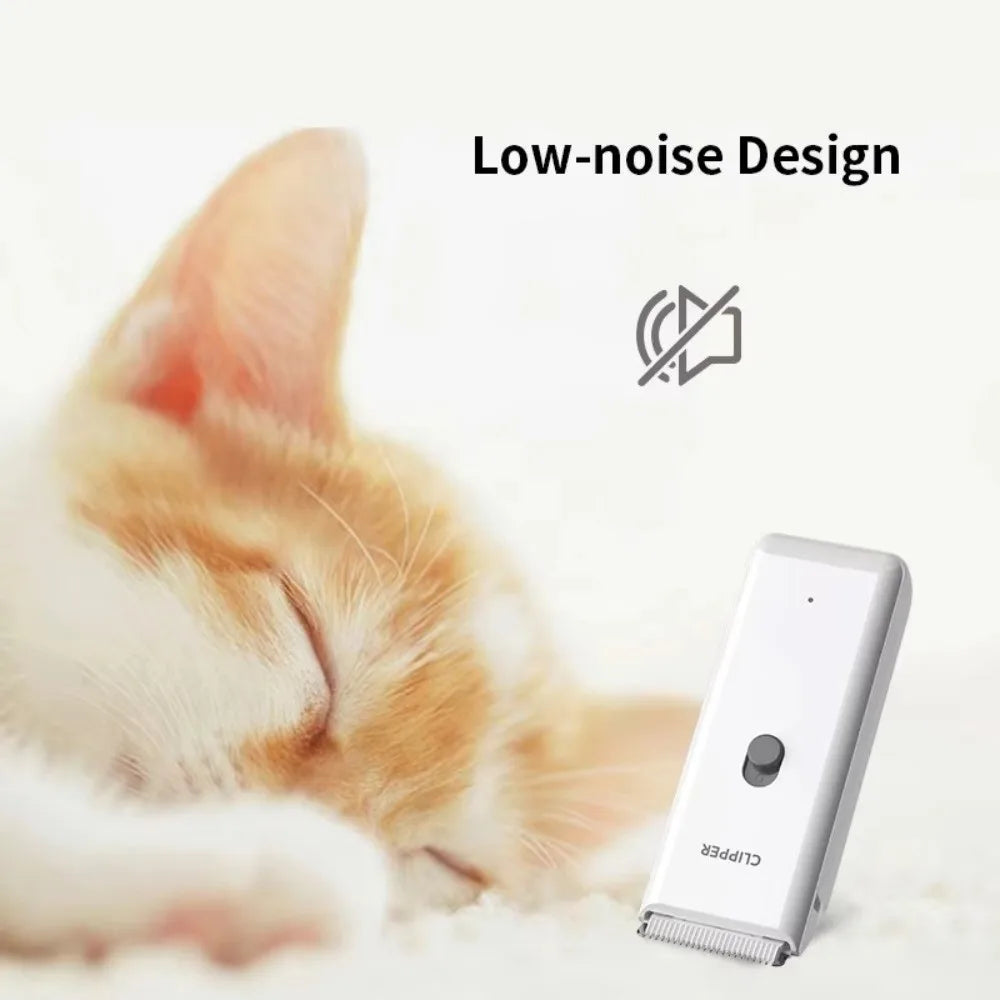 Professional Dog Hair Clipper Low Noise Waterproof Cat Grooming Clipper Mute Wireless Pet Hair Trimmer For Cats and Dogs