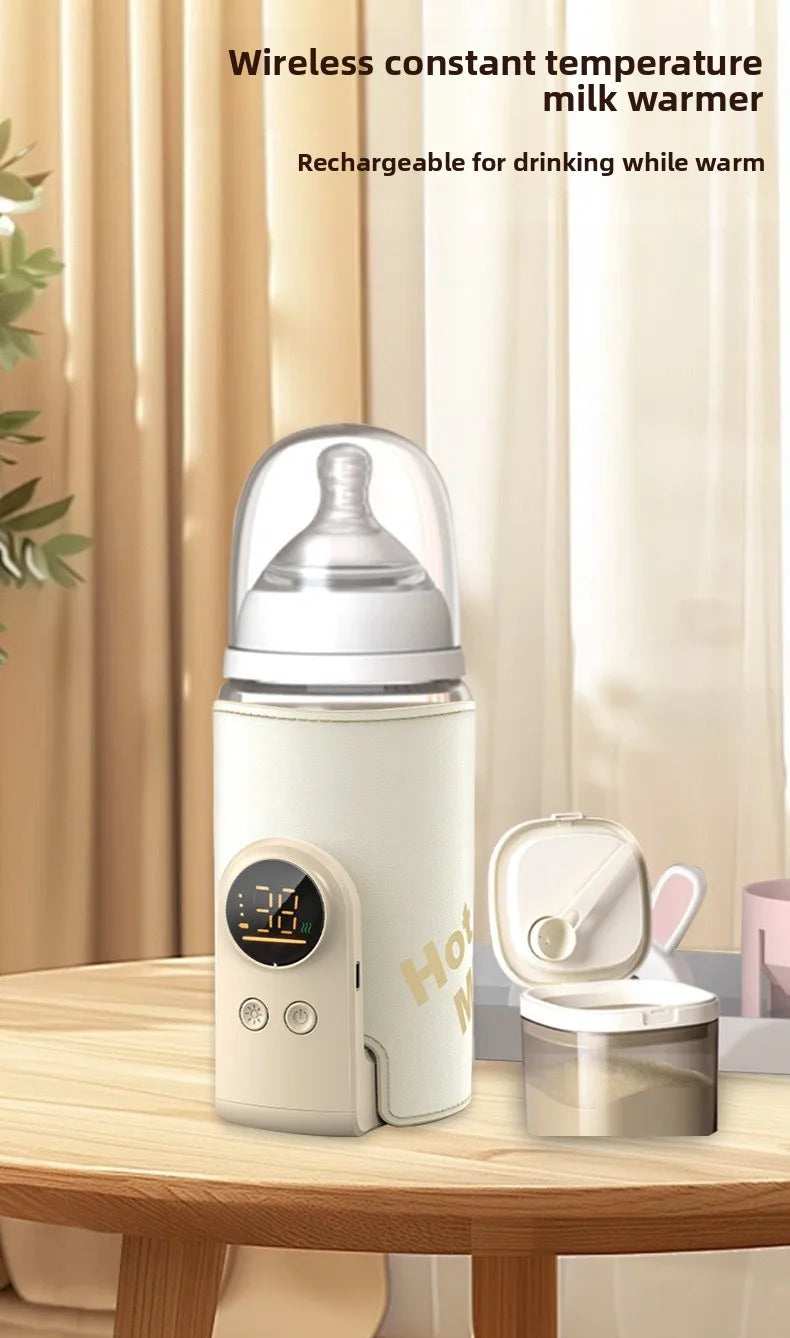 ‌6000mAh Smart Rechargeable Portable Feeding Bottle Warmer Travel Set Instant Heating Temperature Control for Baby Milk