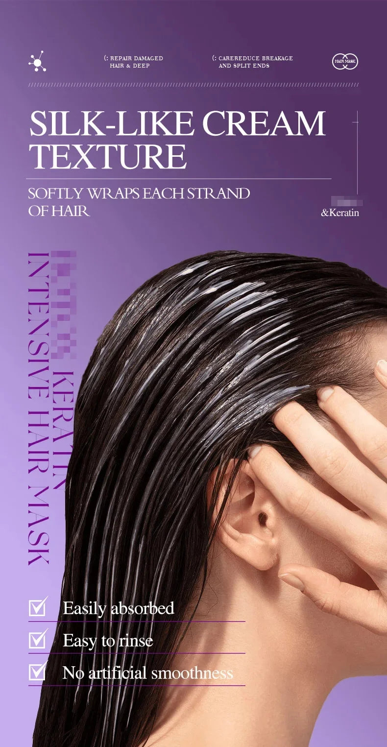 Magical Keratin Hair Mask 5 Seconds Repair Damaged Frizzy Hair Soft Smooth Shiny Nutrition Deep Moisturize Nourishing Hair Care