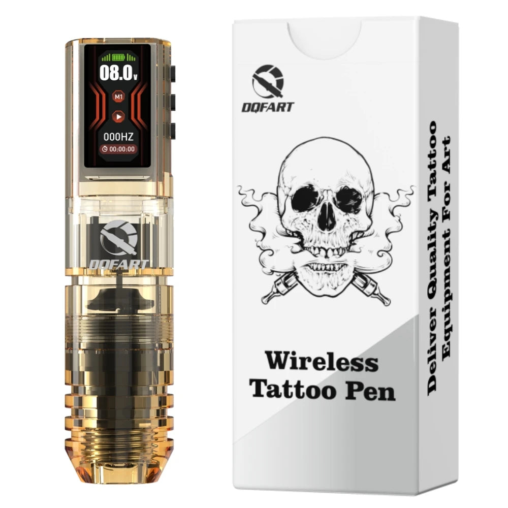 DQFART Hot Poseidon Wireless Tattoo Machine Pen 3Styles 6Colors 1600mAh Safe Professional Artists Creative Designs Beginner