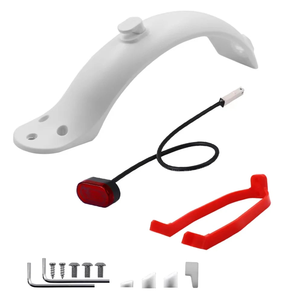 For Xiaomi Mijia MI M365 1S M187 Pro E-Scooter Tire Splash Fender with Rear Taillight Front Back Guard Mudguard screw line Parts