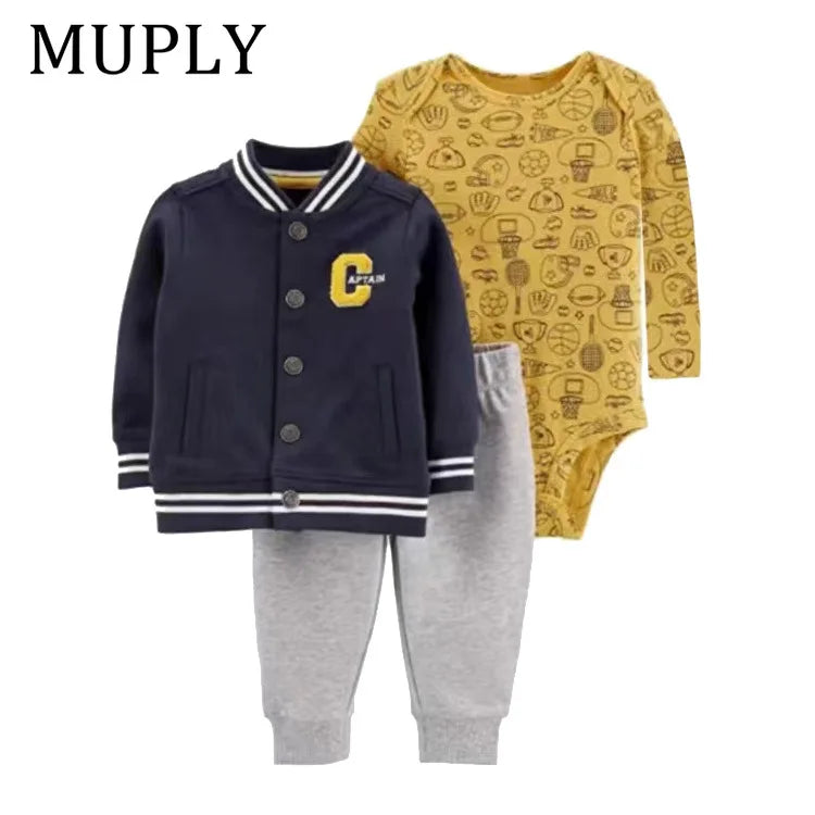 3-piece Suit Summer Baby Clothes Sets Baby Short Sleeve Shorts Cover Clothes Cute Girls Bebe Children Cotton 100% Clothing 6-24M