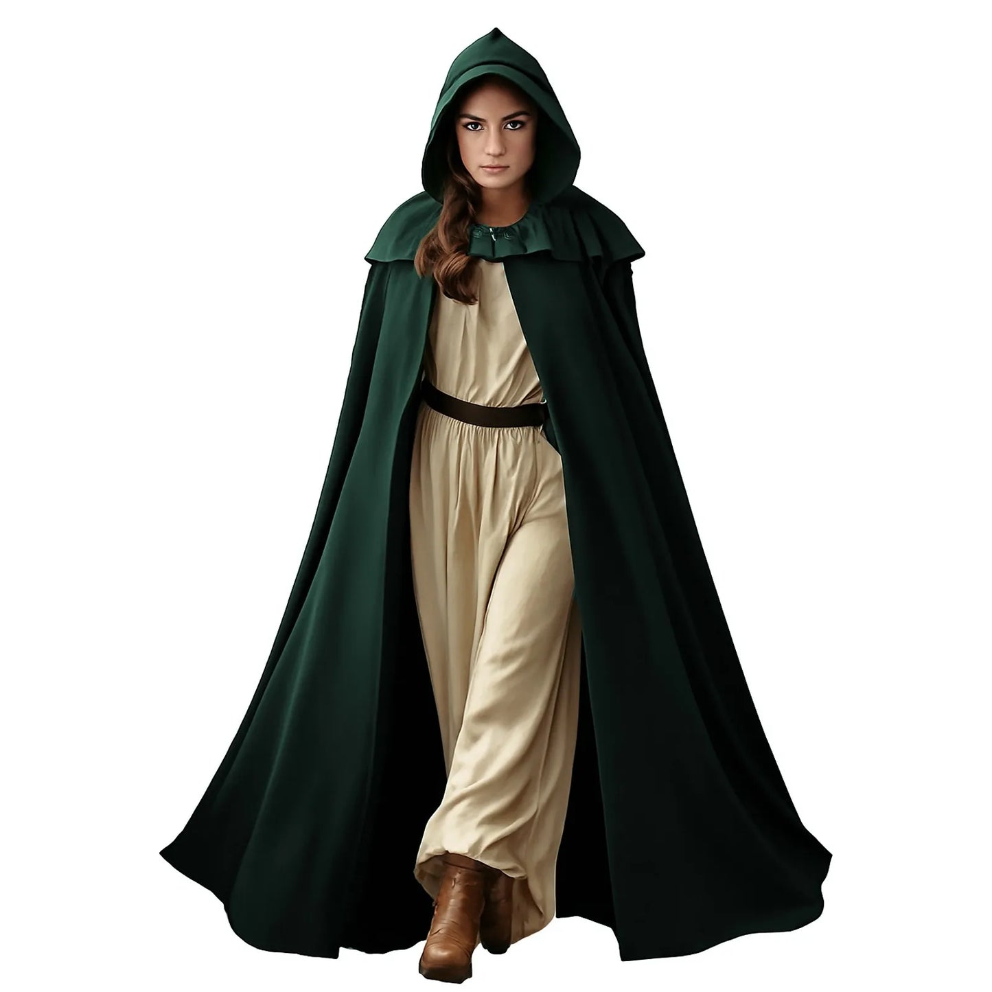 Halloween Hooded Capes For Adult Long Cloaks Cosplay Costumes Witch Red Black Purple Green Grim Reaper Cape For Women Men