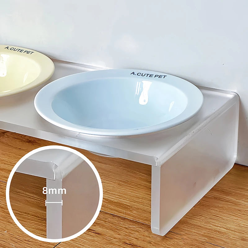 【E】Ceramic Pet Cat Bowl Pet Drinking Water Feeding Bowl Ceramics Cat Food Dog Food Utensils Cat Dog Pet Supplies Accessories
