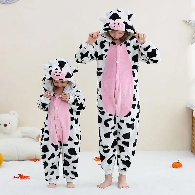 Kids Animal Capybara Kigurumi Costume Cosplay Cartoon Jumpsuit for Children Halloween Christmas Girls Boys Hooded Pajamas Onesie