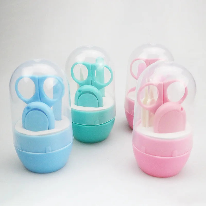 Newborn Baby Nail Scissors Kid Safe Portable Nail Clipper Trimmer Tweezer with Box Baby Nail Care Tools Children Manicure Kit