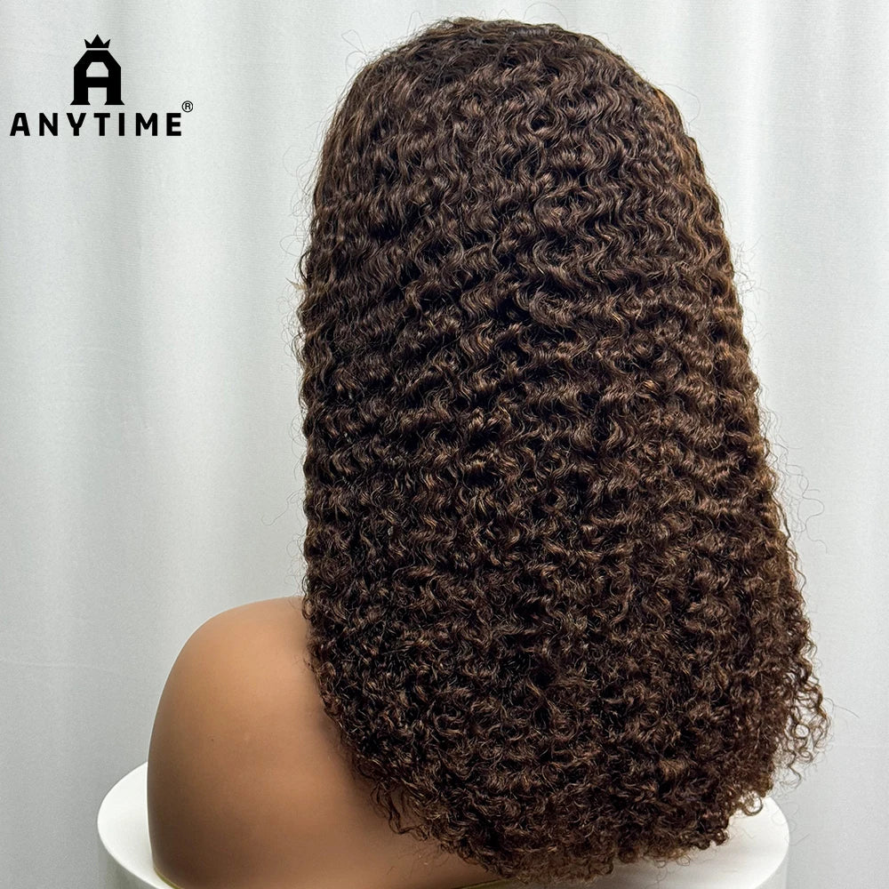 280% High Density Double Drawn Pixie Jerry Curly Water Wave Human Hair Wigs 20inches 13x4 Lace Frontal Human Hair Wig for Women