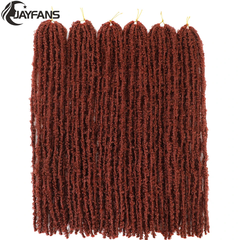 18 24 Inch Butterfly Locs Crochet Hair Extensions Synthetic Distressed Butterfly Soft Locs Crochet Braids Hair for Black Women