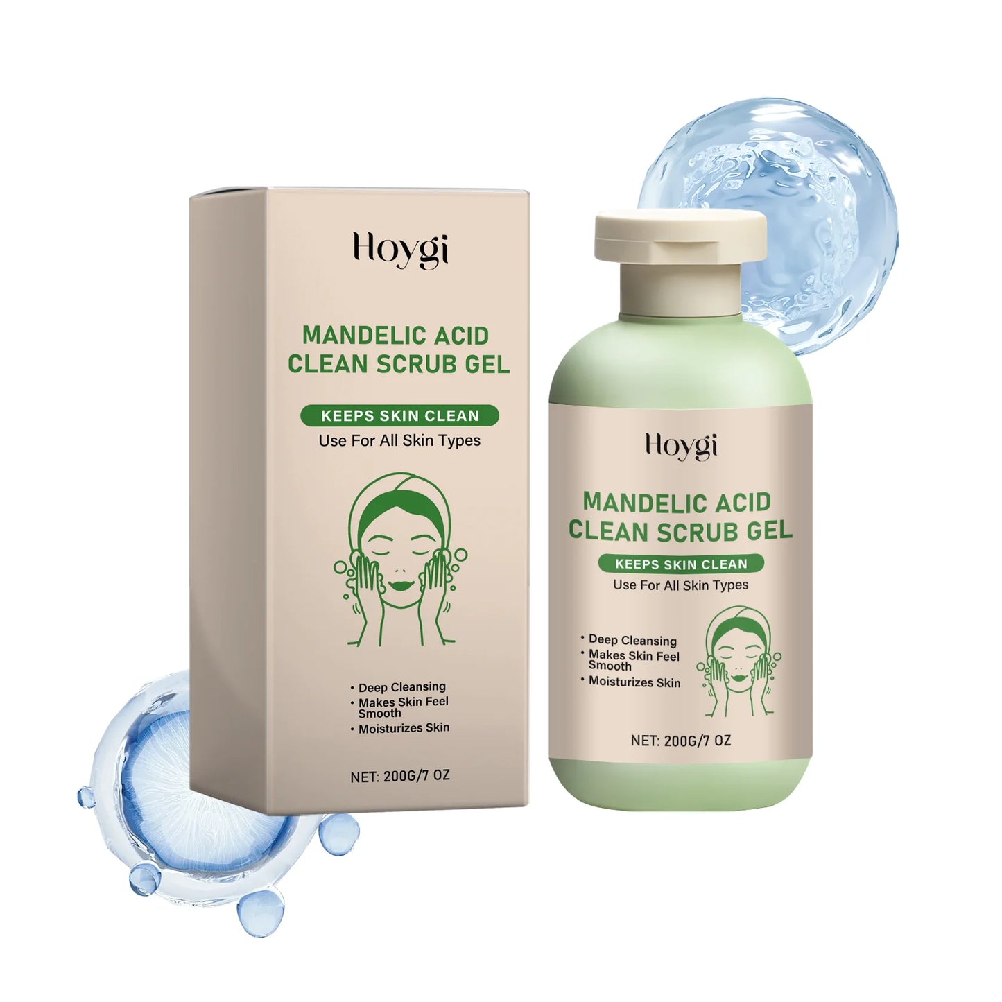 Mandelic Acid Body Exfoliating Gel Gentle Exfoliation Lasting Moisture Cleaning Remove Dead Skins Smooth Skin Cleans Scrub Gels