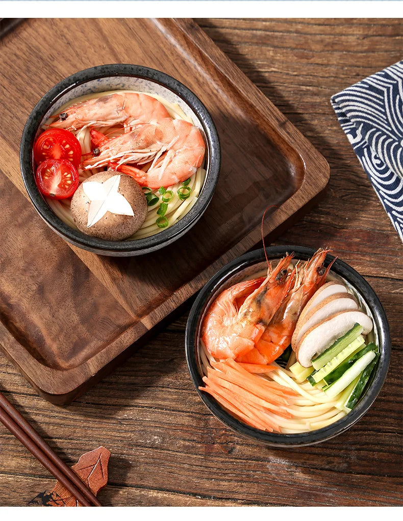Japanese Ceramic Bowl Creative Sea Ripples Rice Bowls Restaurant Home Dessert Snacks Plate Home Kitchen Supplies Tableware