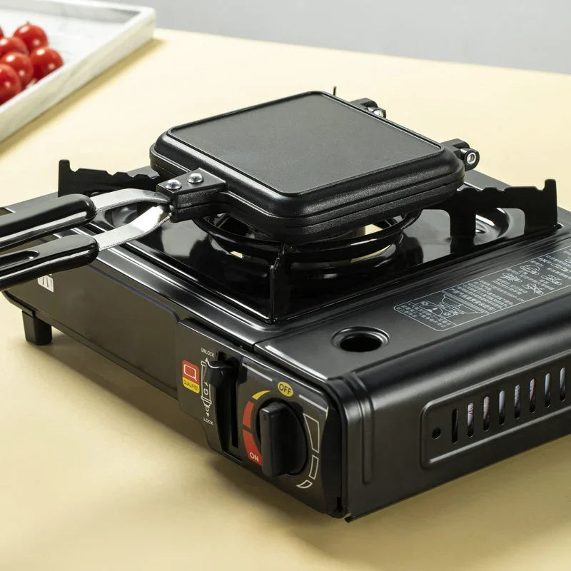 Gas Non-Stick Sandwich Maker Iron Bread Toast Breakfast Machine Waffle Pancake Baking Barbecue Oven Mold Mould Grill Frying Pan