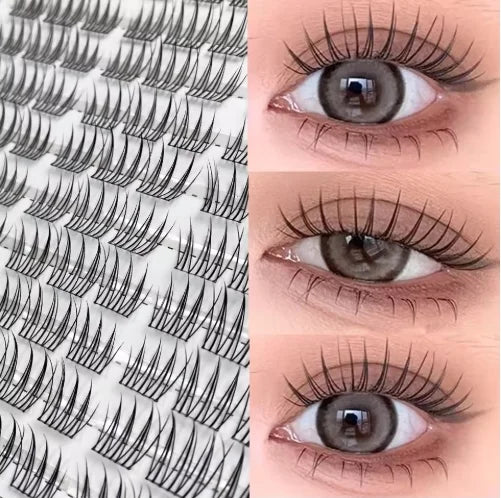 90 Bundles Mink Individual Cluster Lashes 3D Natural Russian Manga Eyelash Extensions DIY Makeup Tool for Women