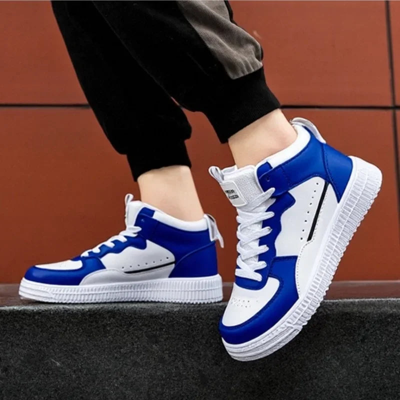 YRZL Casual Shoes for Men Sneakers Breathable PU Leather White Shoes Unisex Comfortable Walking Sport Shoes for Man