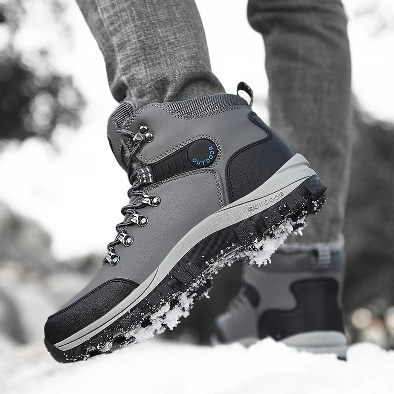 Winter Large Size Plus Velvet Thickened Warm Snow Boots Outdoor Men's High-Top Northeast Cotton Boots Comfortable And Casual