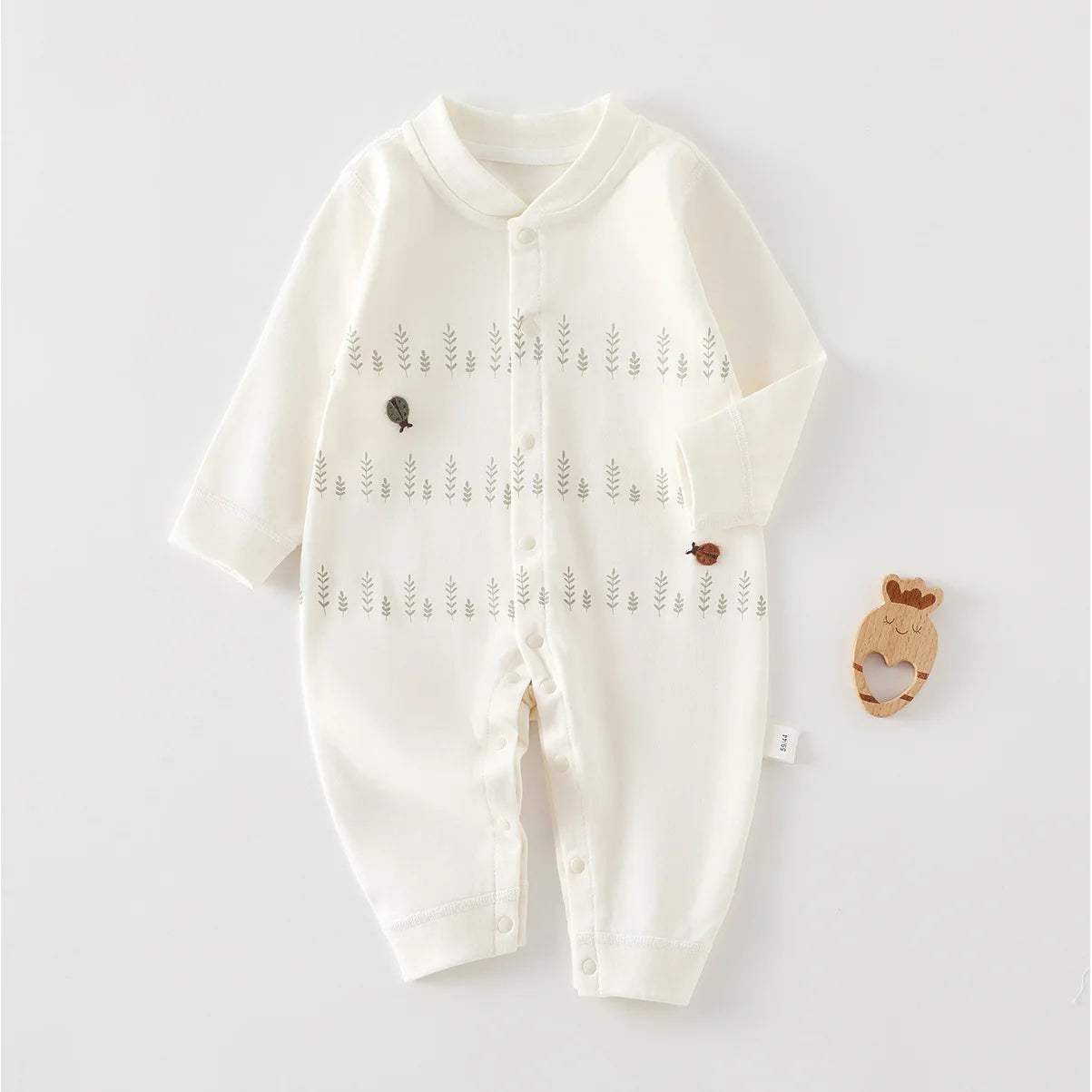 Infant Long-Sleeved Romper Suit Spring/Autumn Pure Cotton Garment Newborn Baby Bodysuit Unisex Baby All-Season Crawling Suit
