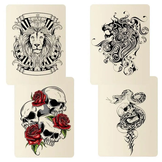 1/3/5pcs Tattoo Blank Practice Skin Eyebrow Gragon Pattern Paint Mixer Makeup Double Sized Synthetic Skin Tattoo Accessories