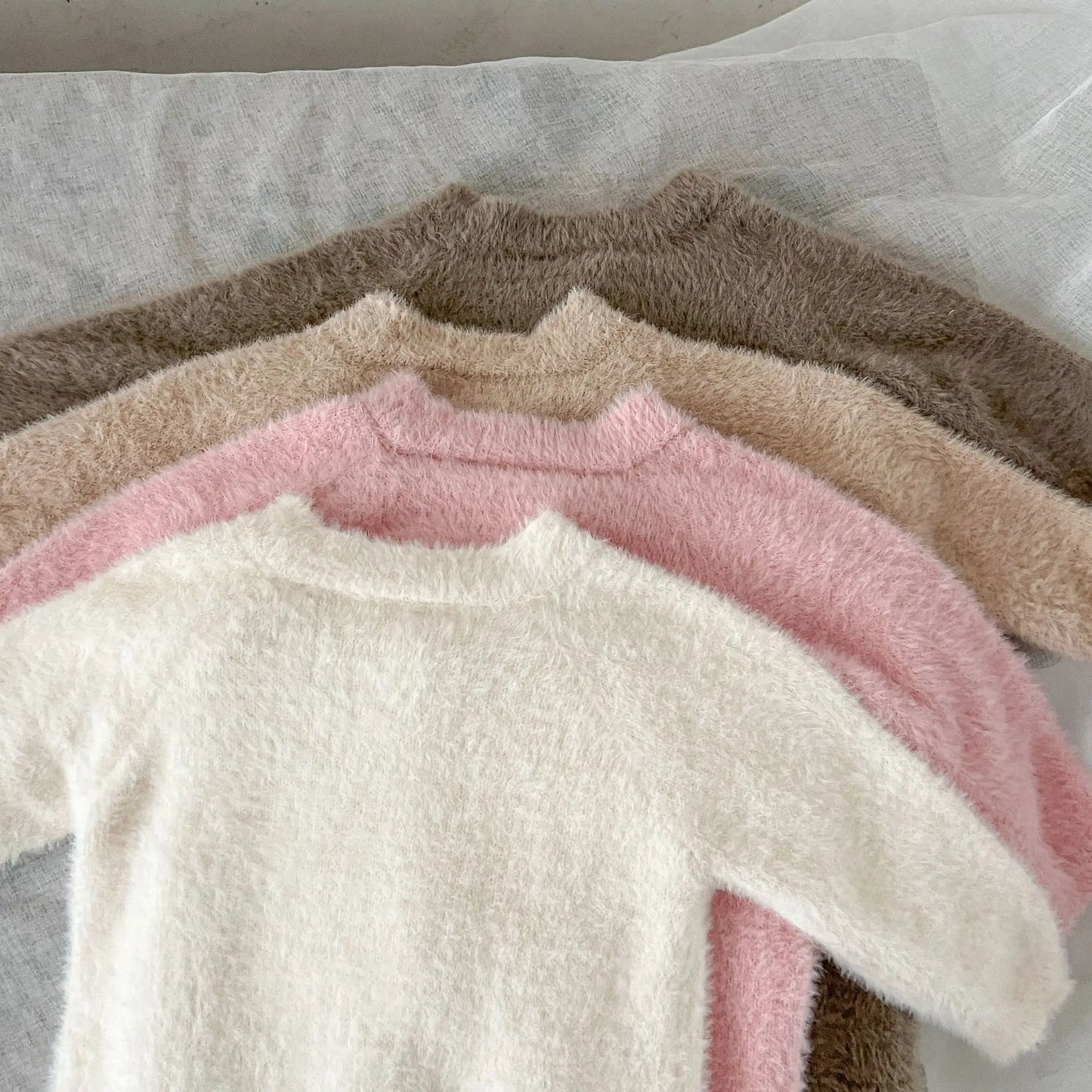 Baby Outfit Newborn Photography Props Mohair Knitted Bear Rompers Footed Jumpsuit Hat 2pcs/Sets Photography Clothing Accessories