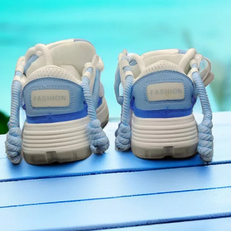 Retro Thick Bottom Athletic Shoes for Men Coupling Traction Trends High Rhythm Old Father Sport Shoes Dynamic Personality