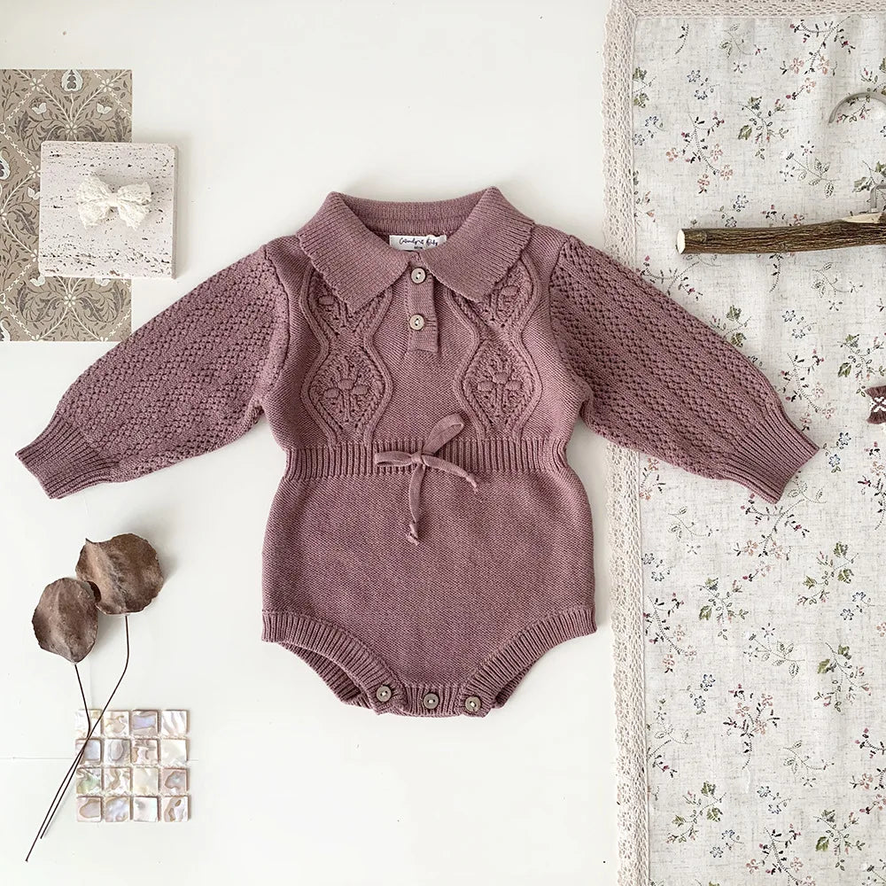 Spring Newborn Infant Toddler Baby Girl Boy Rompers Warm Knit Jumpsuit Long Sleeve Soft Outfits Clothing Baby Winter knit Romper