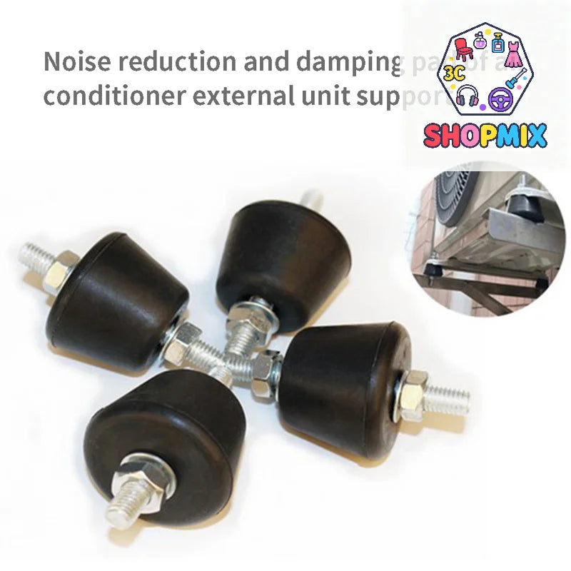 4pcs Anti Vibration Rubber Mount Damper Shock Pad Cushion For Air Conditioning