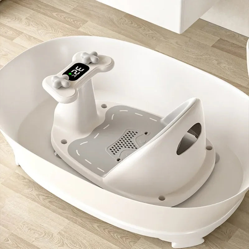 Children's Shower Seat Portable Shower Stand for Newborns and Young Children Children's Growth Accessories Temperature Sensing