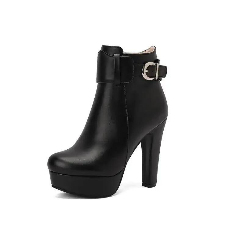 Fashion Boots Women Shoes Autumn Winter Sexy Platform Ankle Boots for Women Black Red Yellow White Short Lady Shoes Large Size