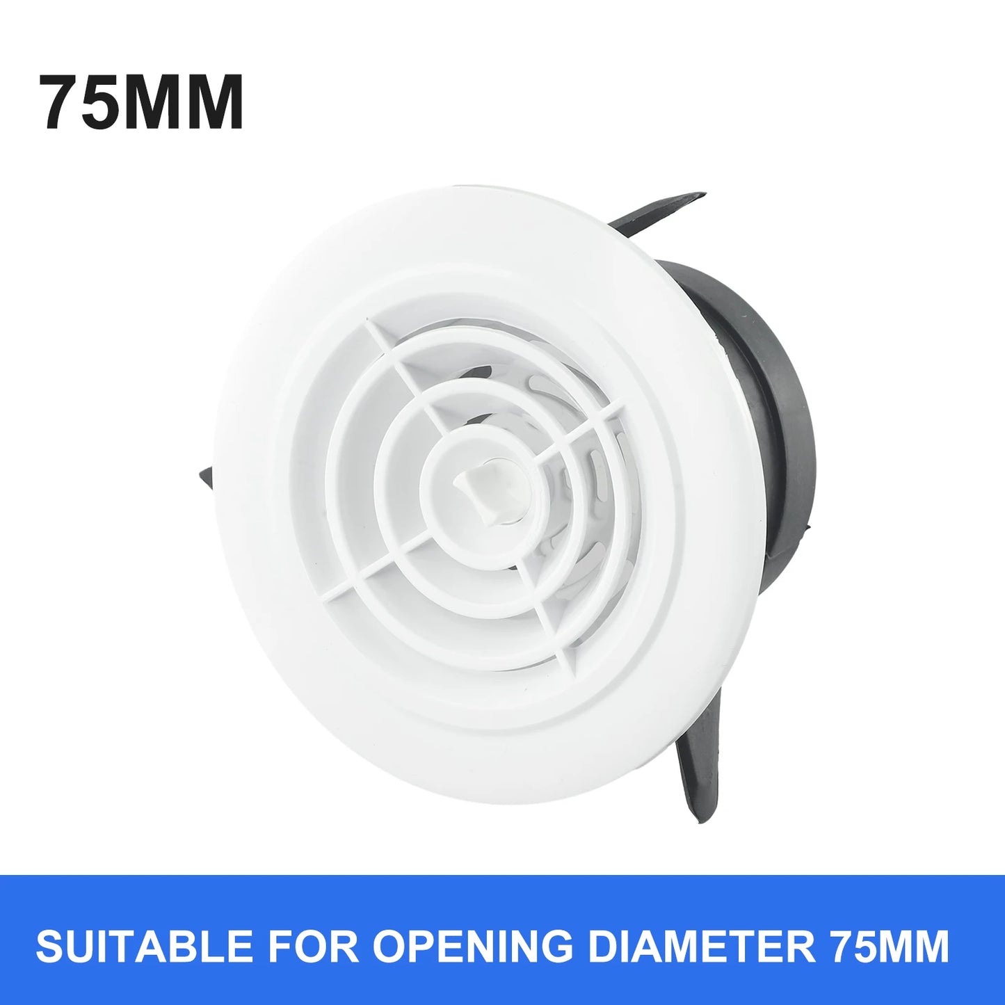 1pc Vent Grill For Hole 75-200mm Round Adjustable Wall Interior Vent Ventilation Grille Cover Exterior Wall Ducting Ventilation