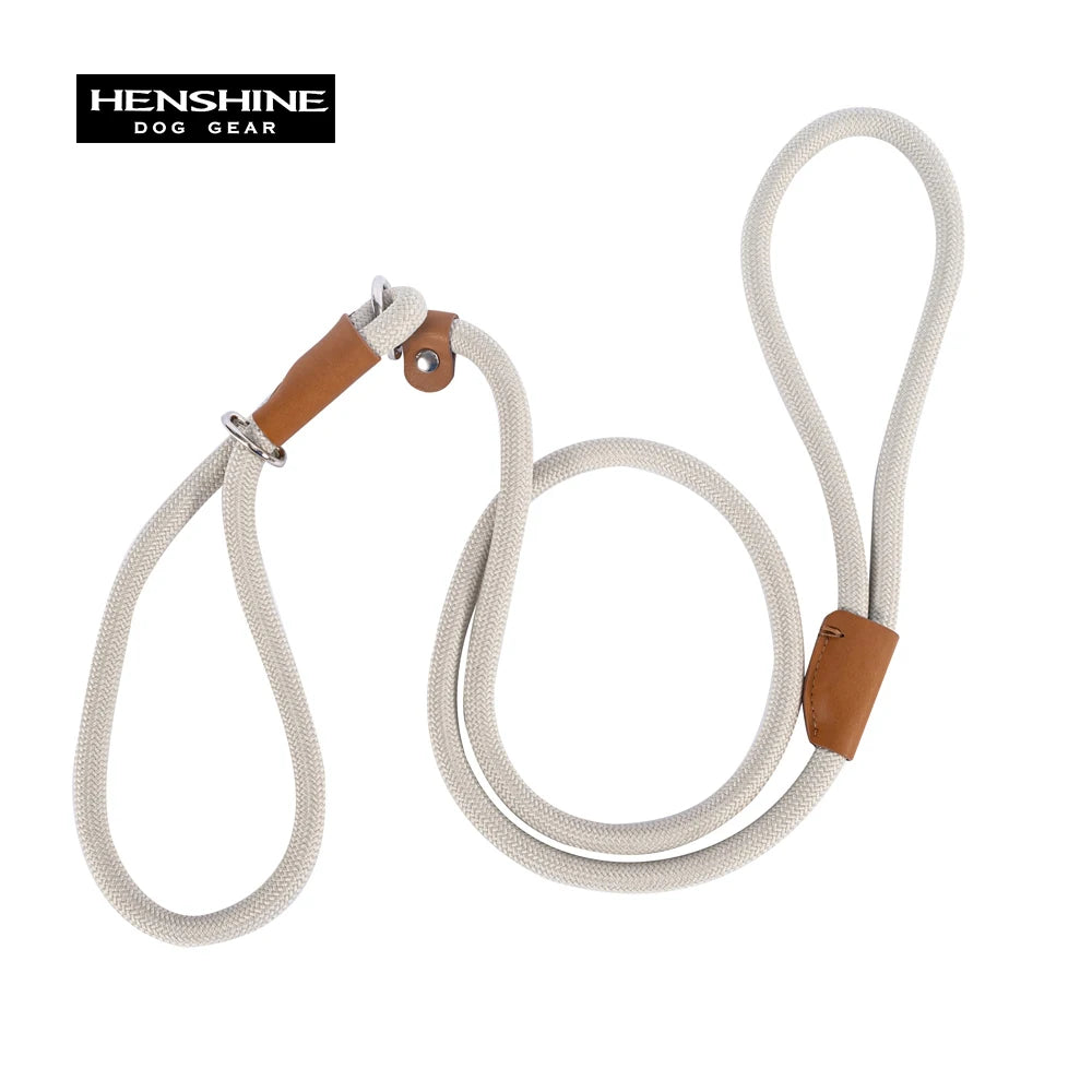 Convenient Durable Nylon Slip Rope Best Dog Leash Collar Adjustable Slide Fastener Loop Medium to Large Scale Leash for Dog Pet