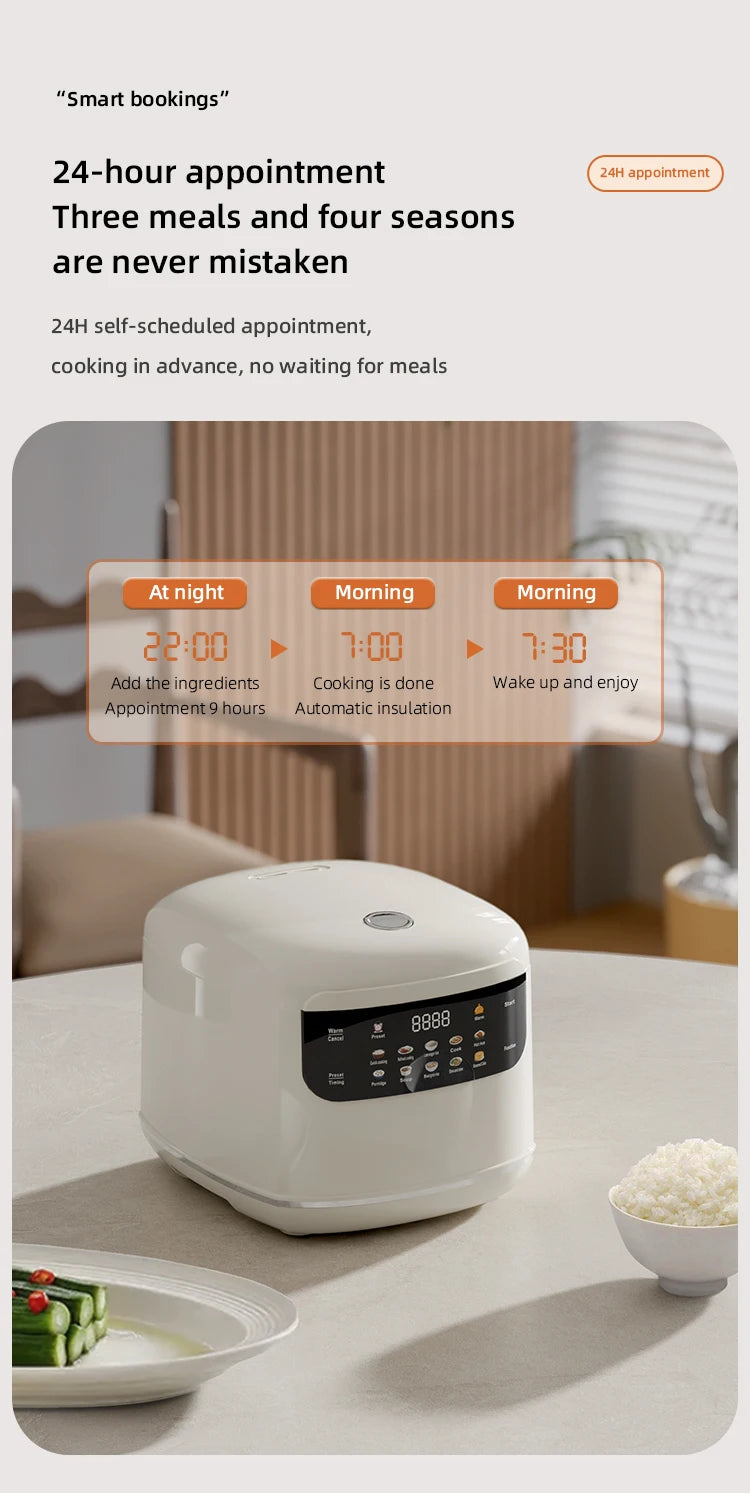 Electric Rice Cooker Smart Multifunction Rice Cooking Machine Non-stick Liner For Food Warmer 2L Automatic Household Rice Cooke