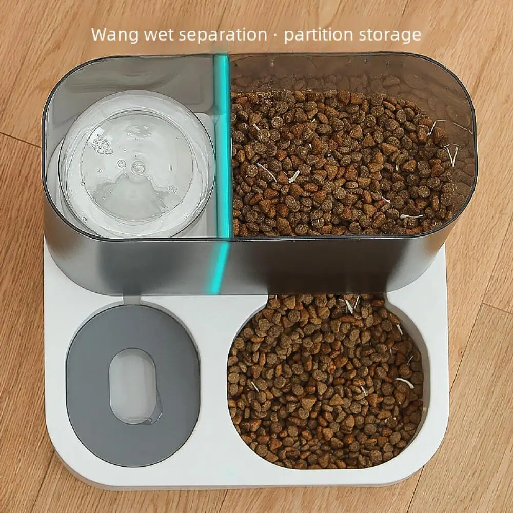 Automatic Dog Water Feeder Integrated Large 2.8L Capacity Transparent Visual Food Storage Bowl Pet Dog Cat Bowl