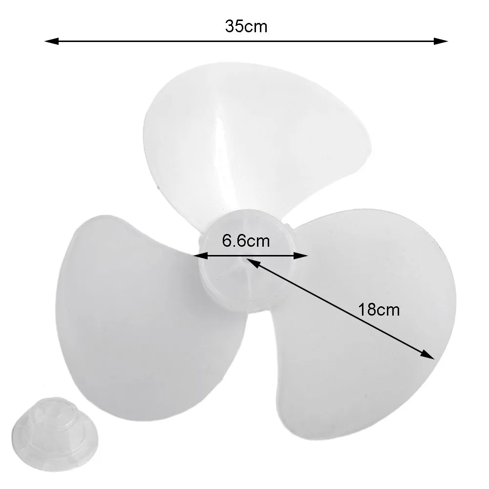 16 Inch 3 Leaves Fan Blades Household Plastic Fan Blade Three Leaves For Standing Pedestal Fan Table Fanner General Accessories