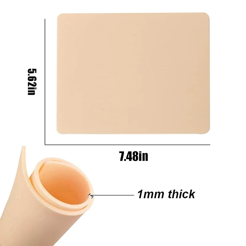 30/20/10/6/3/1PCS  Tattoo Practice Skin Silicone Fake Skin Double-Sided for Permanent Makeup Training Supply Tattoo Accessory