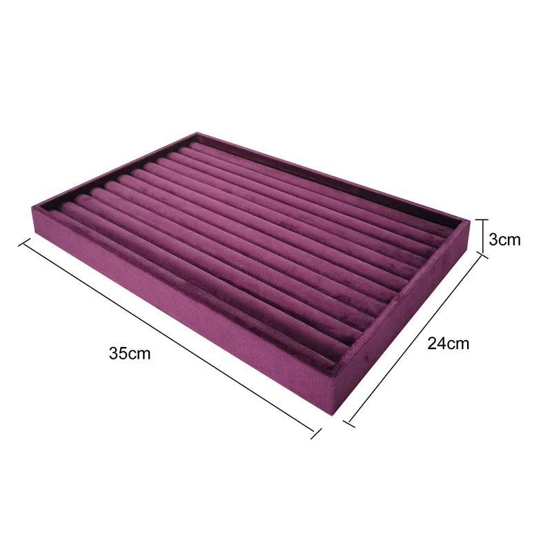 Large capacity jewelry display tray 35*24cm ring earring necklace storage holder Personal jewelry collection decoration tray