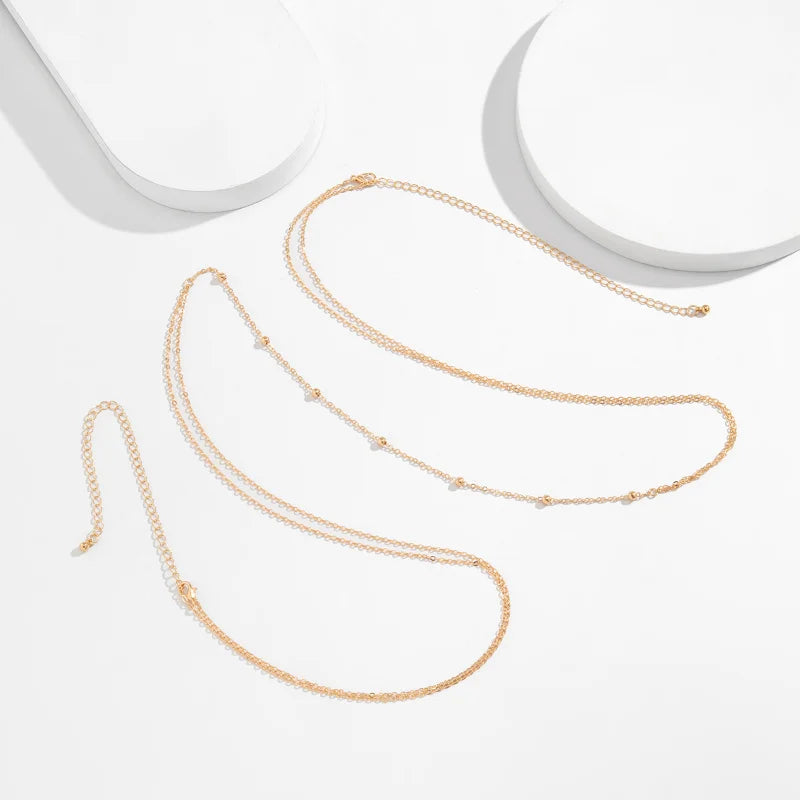 Simple Cross Chest Breast Belly Body Chain Necklace for Women Female Wedding Sexy Ball Boho Body Jewelry Prom Party Accessories