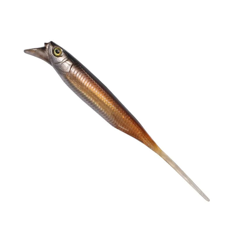 Rolling Fish Floating TPE Soft Lure 2.5" 3" Hollow Channel Design Wobbler Soft Bait Left‑Right Rolling Action Artificial Baitait