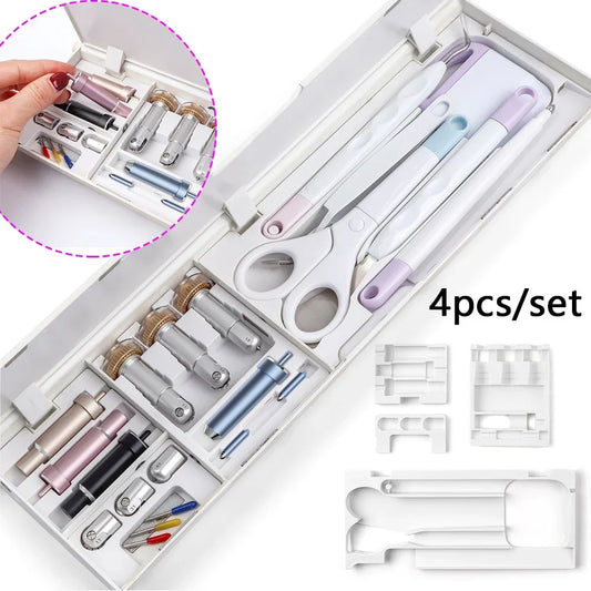 4pcs/Set Tools Storage Inserts Compatible with Cricut Maker 3&Maker Weeding Tool Kit Tray Blades Housing Tip Accessorie Organize