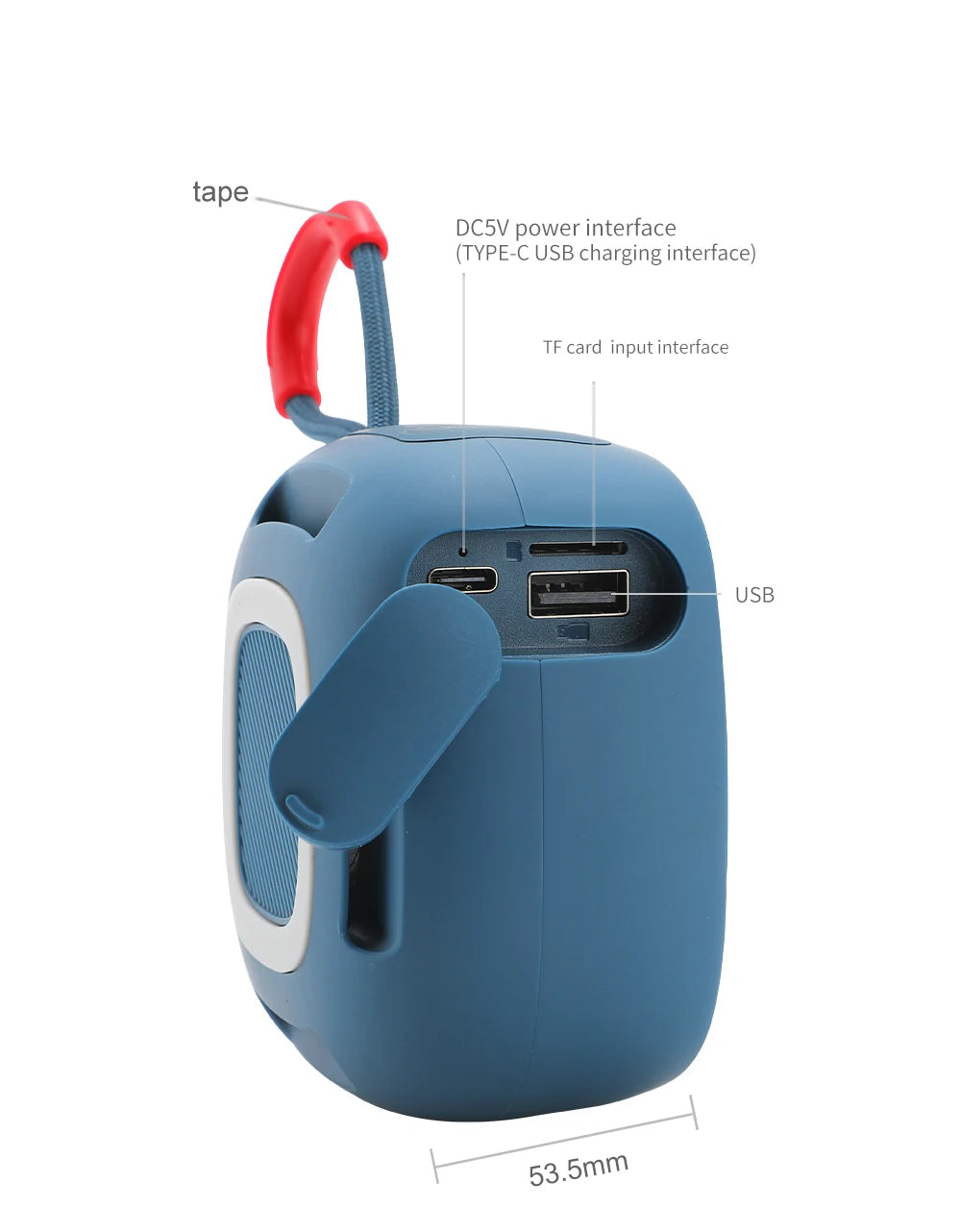 Bluetooth Speaker Mini Portable Wireless Powerful Speakers TWS BT 5.3 Sound Box HIFI Loudspeaker Supports TF Card Radio TG659