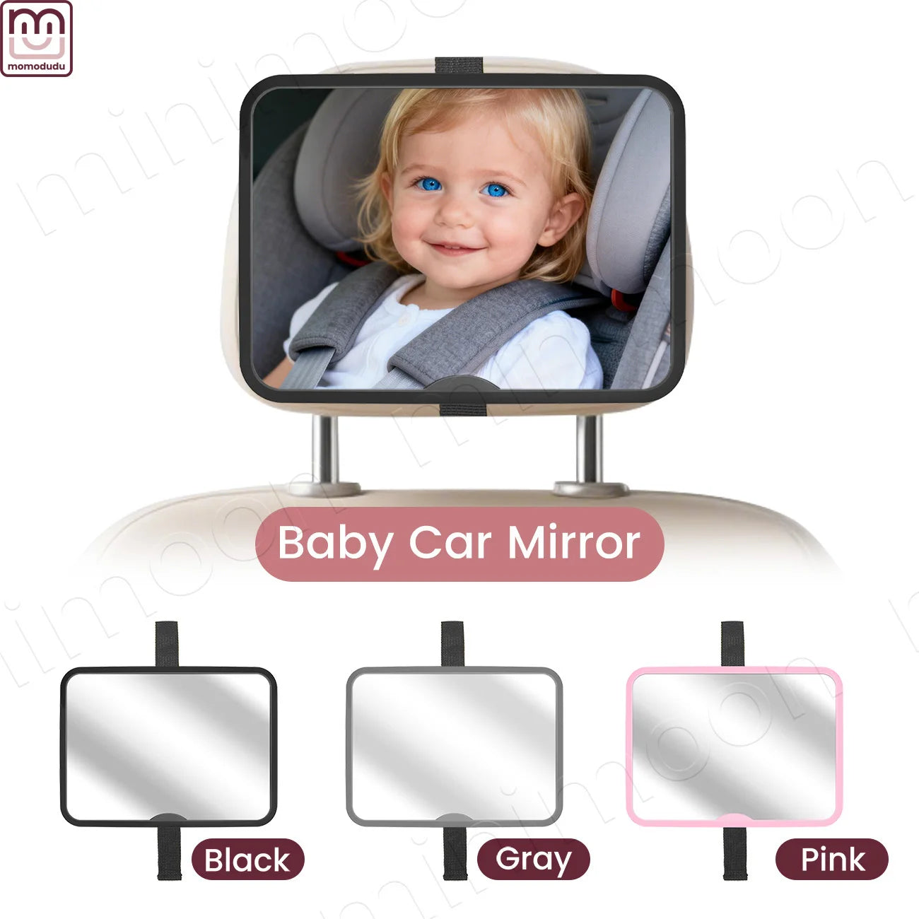 New Style Wide-Angle Baby Car Mirror, Square Rear Seat Safety Monitor for Baby & Child
