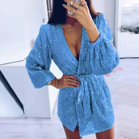 Wholesale 43 Stlyes Women Dress,2024 Spring Sexy Sequins Party Dress,Ladies Autumn Winter Fashion Long Sleeve Office Dress