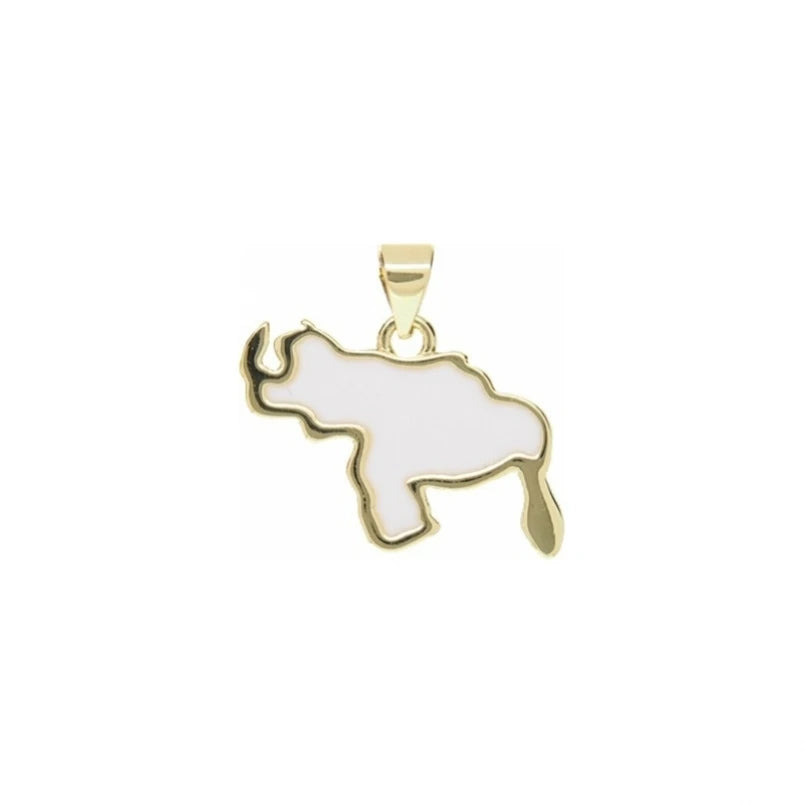 10Pcs Venezuela Charms Accessories Alphabet Letter Rectangle Pendant for Necklace Wholesale Metal Enamel Fashion Jewelry