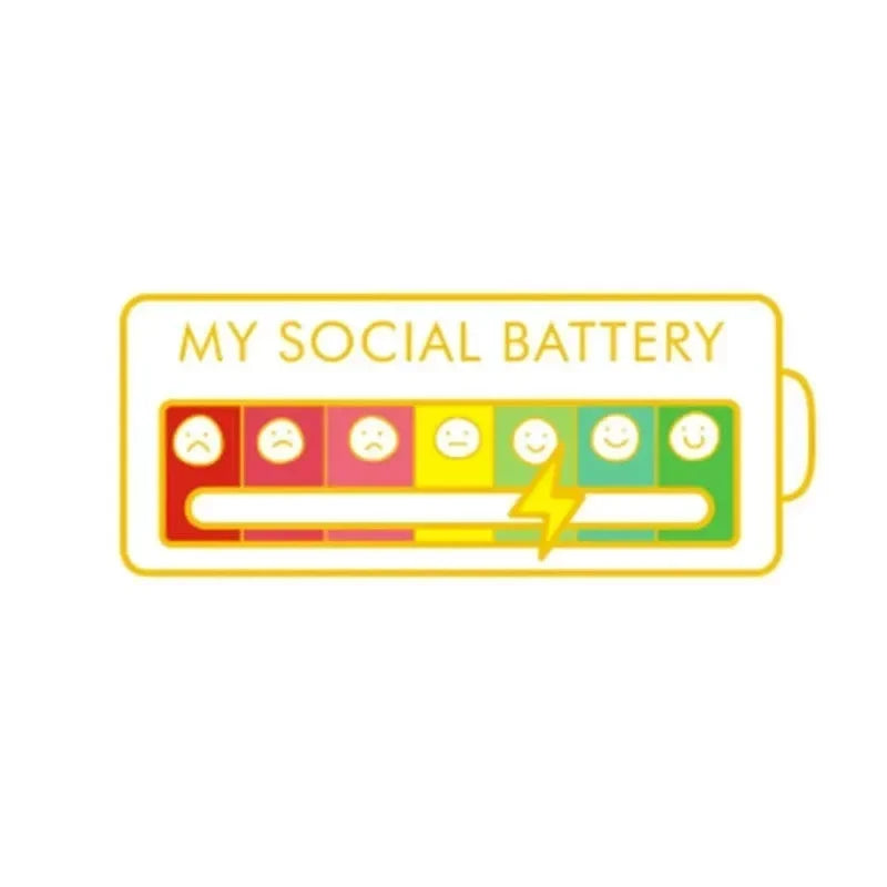 Mood Conversion Brooch Sliding Social Metal Badge Women's  Accessories  Pin Facial Expression Emotion My Social Power Badges Pin