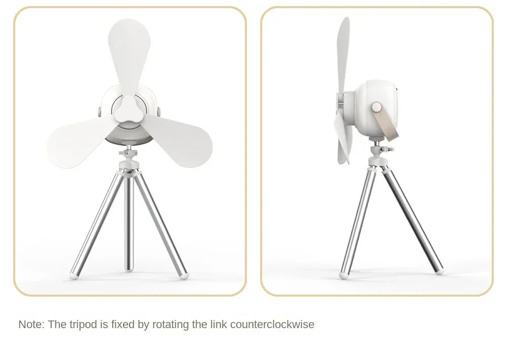 Portable Wireless mini Ceiling Fan Light USB Fan with Remote Control, Stand, Night Light, Home, Outdoor, Camping, New Year Gifts