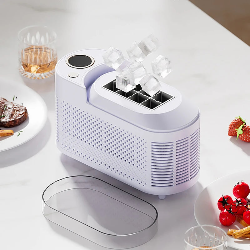 110V/220V Portable Small Ice Maker Mini Home Dormitory Office Camping 12V Car Cube Ice Automatic Ice Making Box Ice Machine
