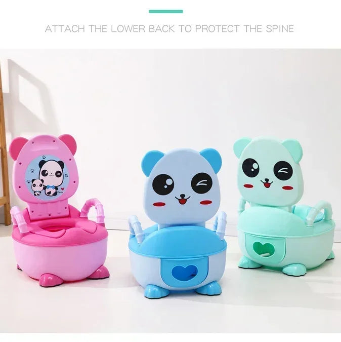 Panda Baby Potty Boys and Girls Potty Training Seat Children's Pot  Urinal Infant Cute Toilet Seat WC -Free Cleaning Brush