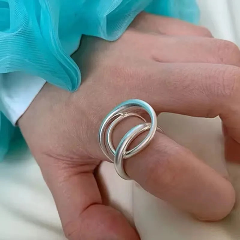 VENTFILLE 925 Sterling Silver Rings for Women Couple Blue Stone Star Jewelry  Party Birthday Gift Dropshipping Wholesale